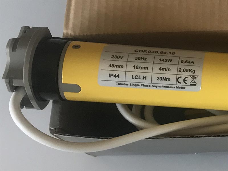Moteur tubulaire Cibofer Tête étoile CBF 0.30 force 20 Nm